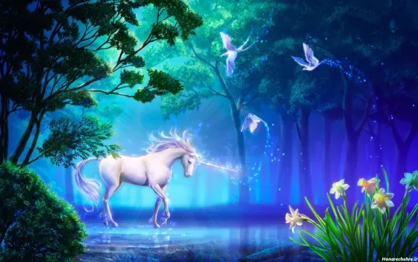  عکس اسب آبی نقاشی