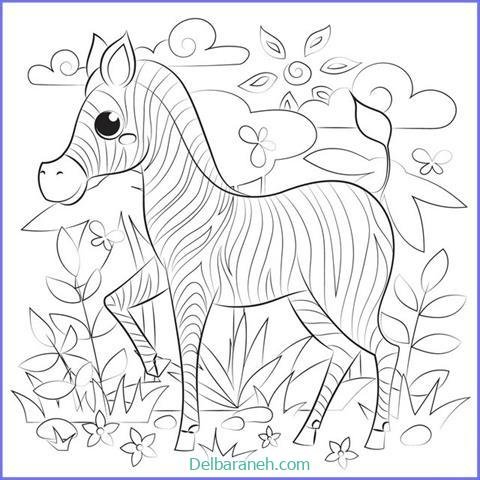  عکس گورخر نقاشی