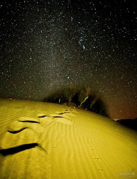  عکس شب پرستاره کویر خفن با کیفیت HD