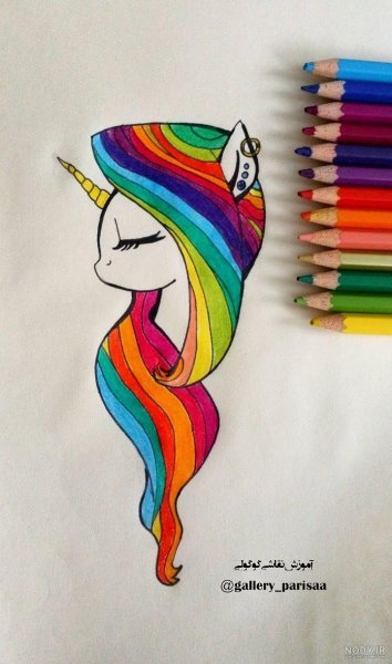 عکس مداد رنگی فانتزی