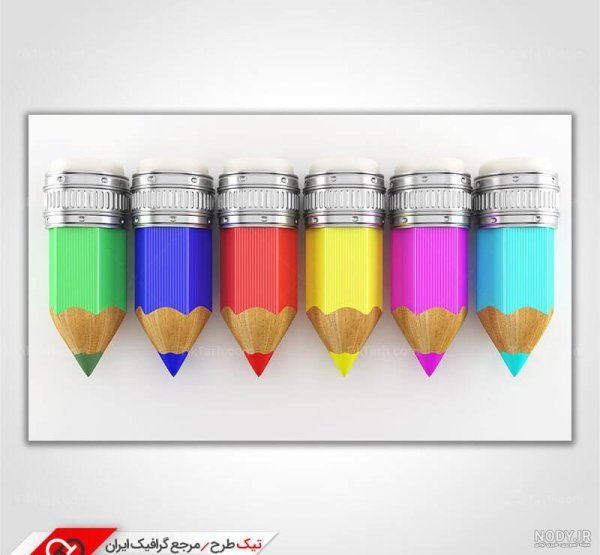  عکس مداد رنگی فانتزی
