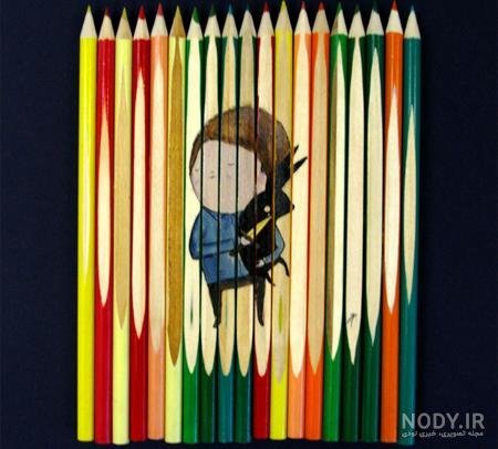  عکس مداد رنگی فانتزی