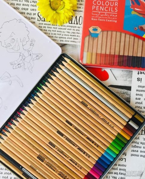  عکس مداد رنگی فانتزی