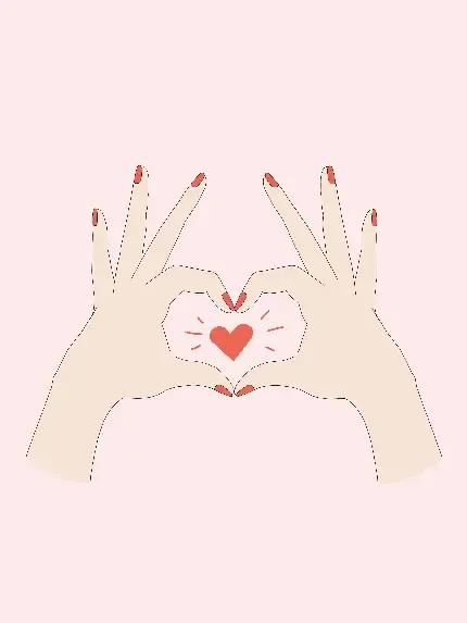  عکس قلب با دست دونفره عاشقانه