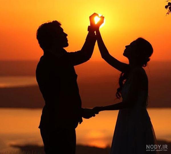  عکس غروب عاشقانه دو نفره برای پروفایل واتساپ