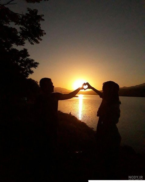  عکس غروب عاشقانه دو نفره برای پروفایل واتساپ