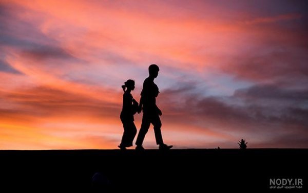  عکس غروب عاشقانه دو نفره برای پروفایل واتساپ