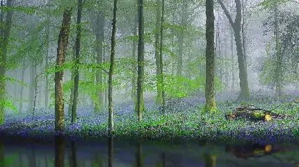  دانلود عکس درختان سرسبز در کنار رودخانه