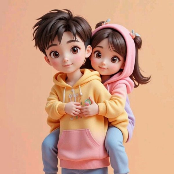  عکس کارتونی پسر و دختر عاشق