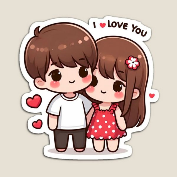  عکس کارتونی پسر و دختر عاشق