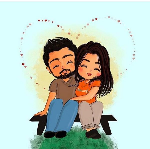  عکس عاشقانه کارتونی دونفره جدید