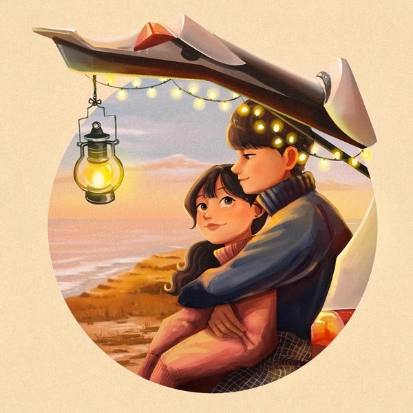  عکس عاشقانه کارتونی دونفره جدید