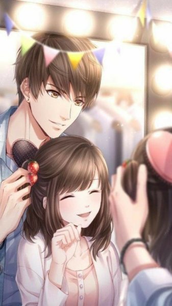  عکس دختر و پسر کارتونی عاشقانه برای پروفایل