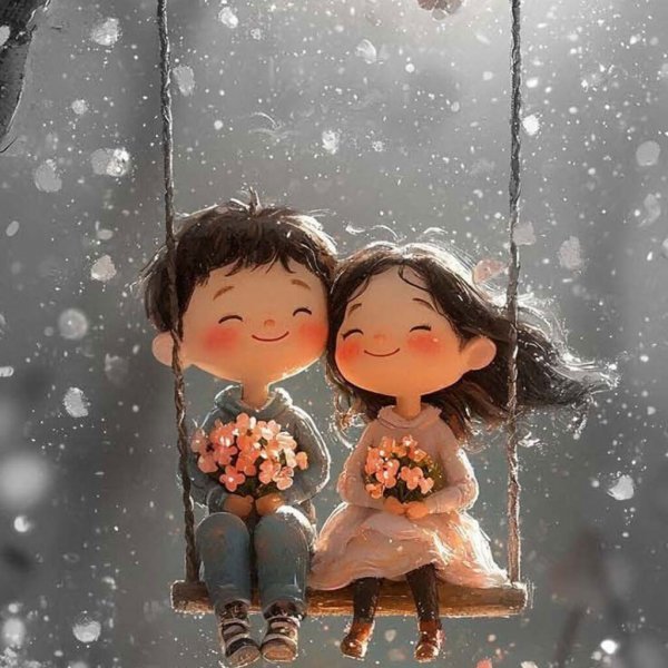  عکس فانتزی دختر و پسر کارتونی