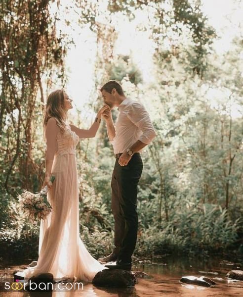  ایده ژست عکس عروس و داماد جدید