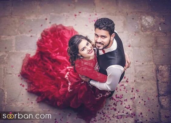  ایده ژست عکس عروس و داماد جدید
