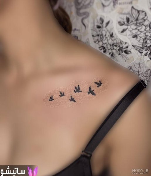  دانلود عکس طرح تاتو فرشته بالدار و پروانه