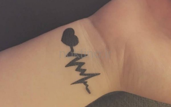 طرح تاتو ضربان قلب جدید