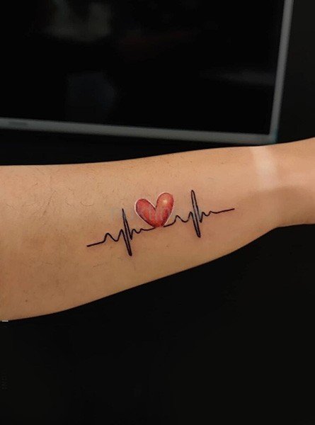  طرح تاتو ضربان قلب جدید