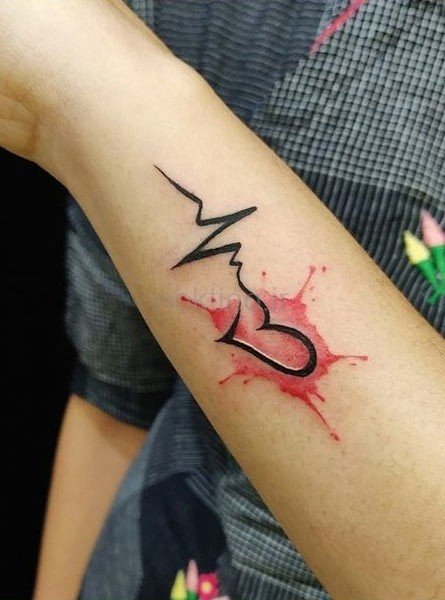  طرح تاتو ضربان قلب جدید