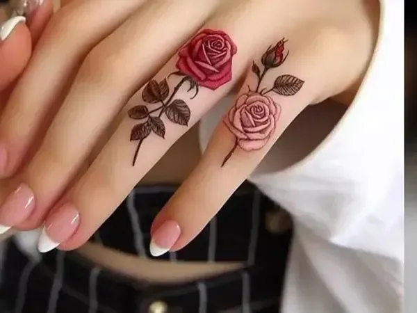 عکس طرح تاتو گل رز