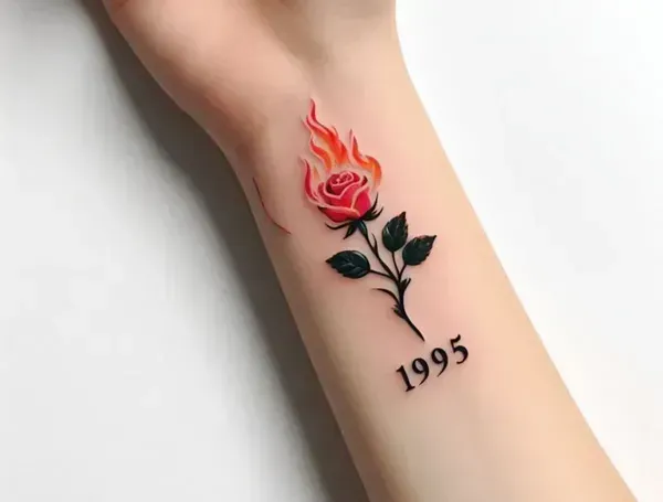  عکس طرح تاتو گل رز