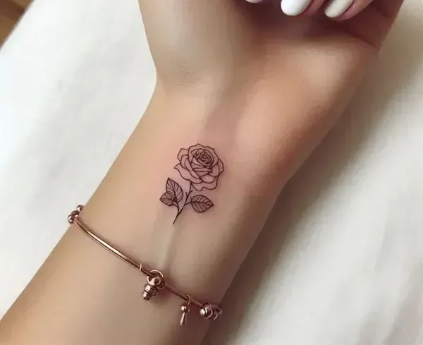  عکس طرح تاتو گل رز