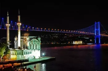  عکس پل استانبول ترکیه در شب