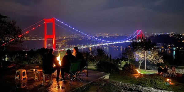  عکس پل استانبول ترکیه در شب