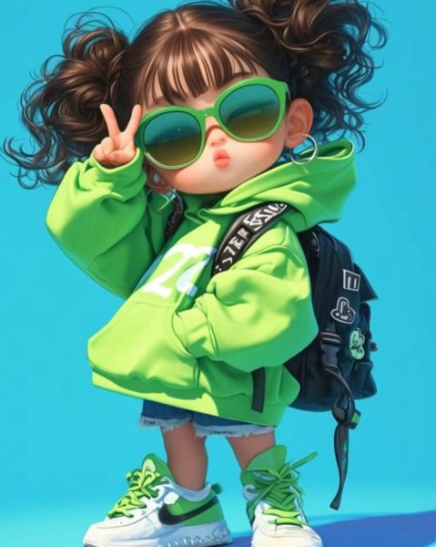  عکس تصویر زمینه کارتونی دختر زیبا