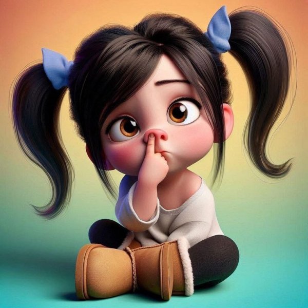  عکس تصویر زمینه کارتونی دختر زیبا