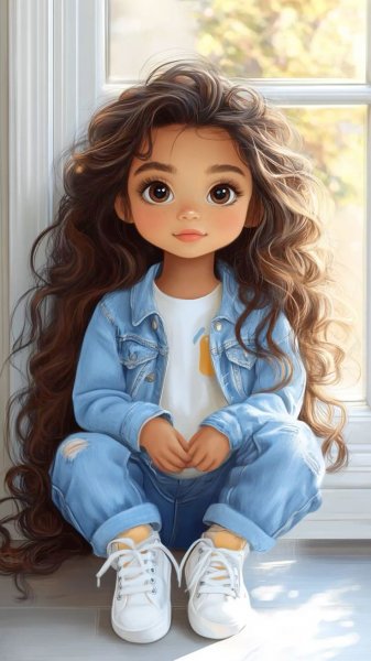  عکس تصویر زمینه کارتونی دختر زیبا