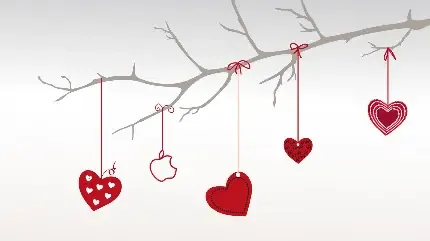  والپیپر مینیمال درخت قلبی فانتزی