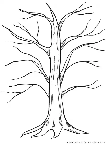  عکس درخت کارتونی برای نقاشی