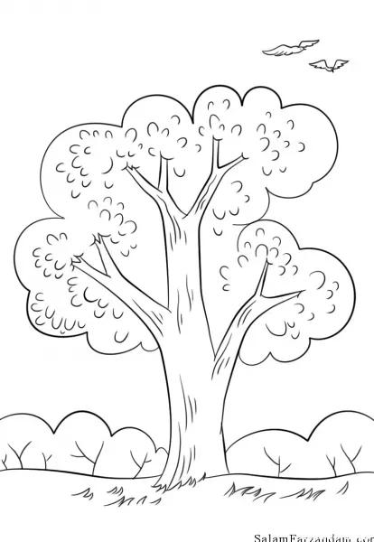  عکس درخت کارتونی برای نقاشی