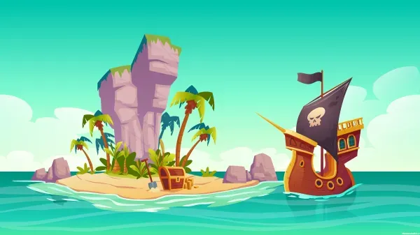 عکس ساحل کارتونی