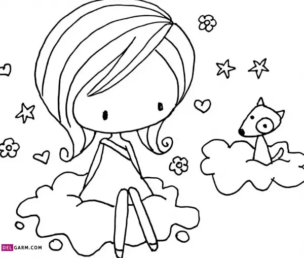  عکس از نقاشی دخترانه بامزه