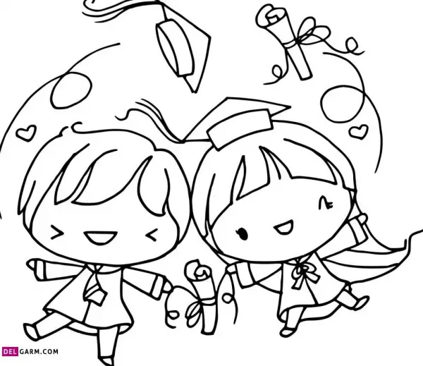  عکس از نقاشی دخترانه بامزه