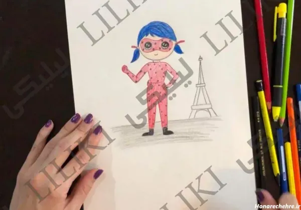  عکس از نقاشی دخترانه بامزه