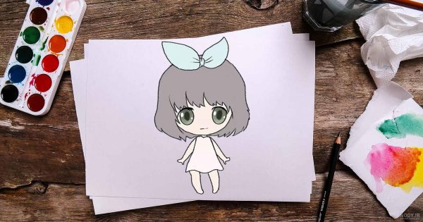  عکس از نقاشی دخترانه فانتزی