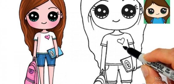  عکس از نقاشی دخترانه فانتزی