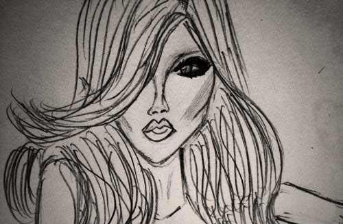 عکس از نقاشی کیوت آسان دخترانه