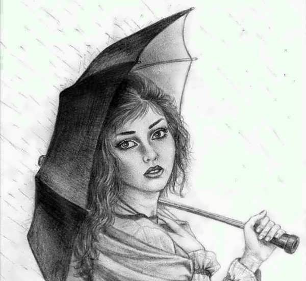  عکس نقاشی دختر فانتزی