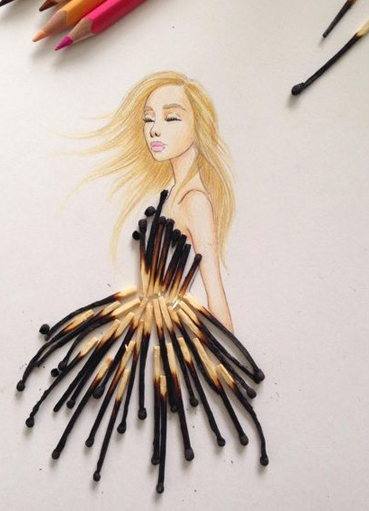  عکس نقاشی دختر فانتزی با مداد رنگی