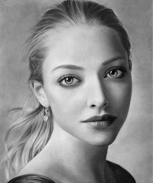  عکس نقاشی دختر فانتزی سیاه قلم