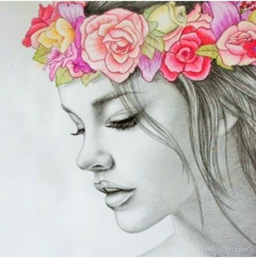  عکس نقاشی دختر زیبا برای پروفایل