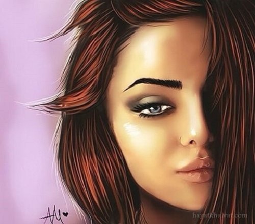  عکس نقاشی دختر زیبا برای پروفایل