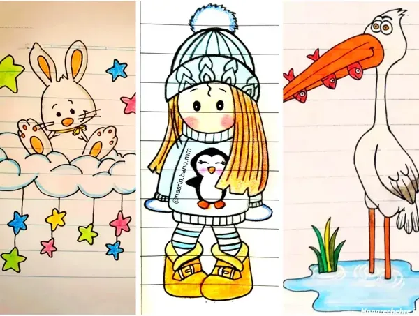  عکس نقاشی ساده و کیوت