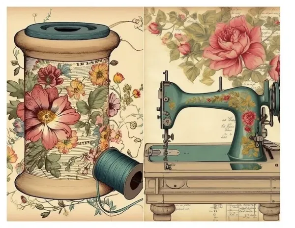  عکس پروفایل چرخ خیاطی با متن