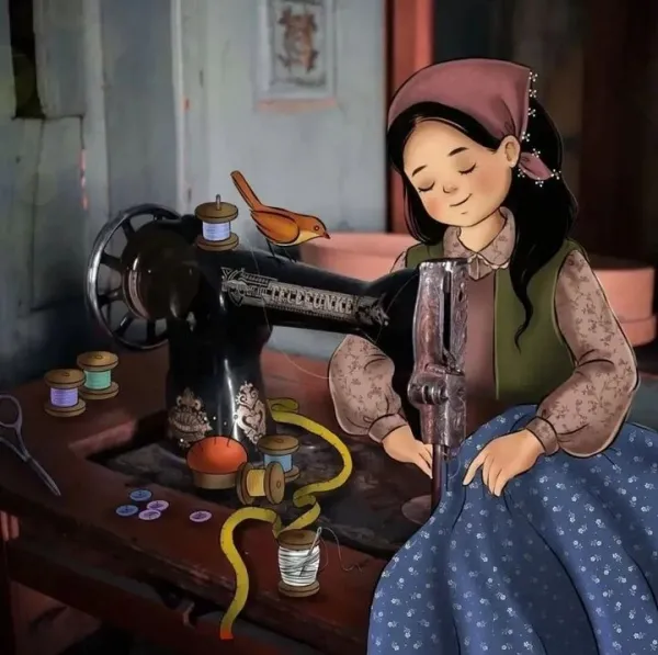  عکس پروفایل چرخ خیاطی با متن